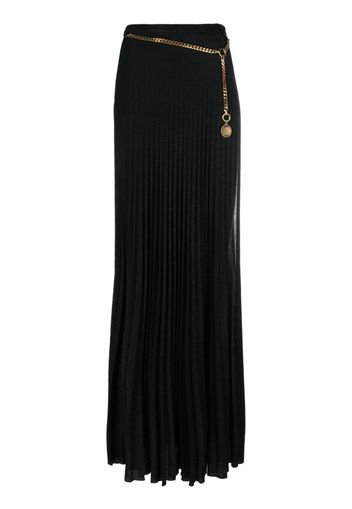 Elisabetta Franchi side-slit pleated skirt - Nero