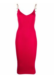 Elisabetta Franchi charm-embellished ribbed-knit dress - Rosso