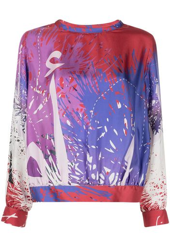 Elle B. Zhou paint splatter-print sweatshirt - Viola
