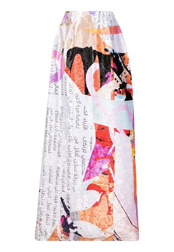 Elle B. Zhou graphic-print maxi skirt - Multicolore