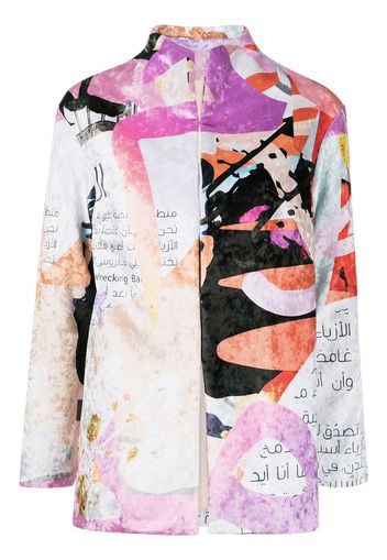 Elle B. Zhou graphic-print single-breasted blazer - Multicolore