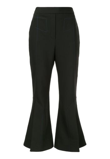 flared cropped trousers