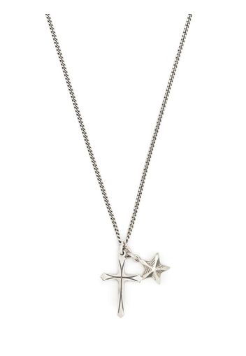 Emanuele Bicocchi cross-pendant necklace - Argento