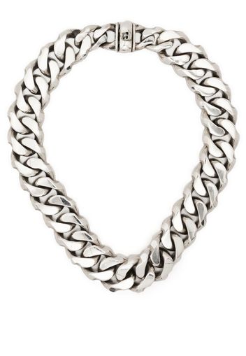 Emanuele Bicocchi oversized edge chain necklace - Argento