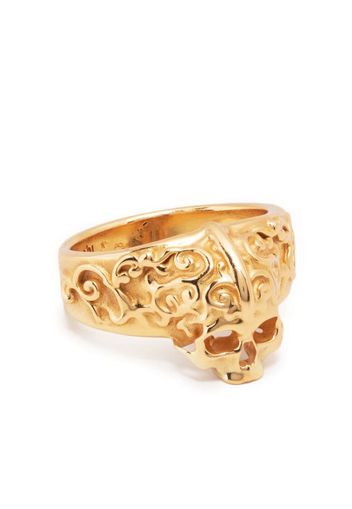 Emanuele Bicocchi Anello Gold Small Arabesque Skull - Oro