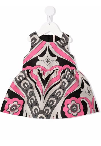 Emilio Pucci Junior floral-print sleeveless dress - Nero