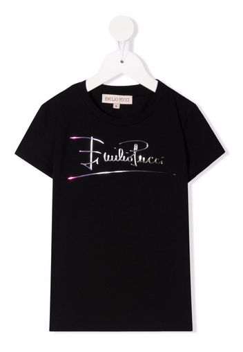 Emilio Pucci Junior embossed logo T-shirt - Nero