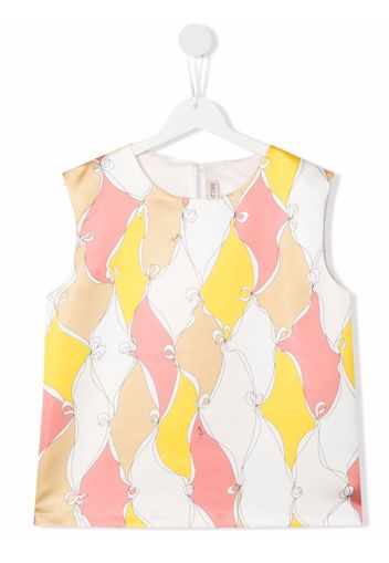 Emilio Pucci Junior colour-block satin blouse - Toni neutri