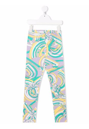 Emilio Pucci Junior graphic print leggings - Viola