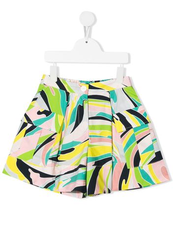 Emilio Pucci Junior Shorts con stampa grafica - Verde