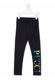 Emilio Pucci Junior Leggings con stampa - Blu