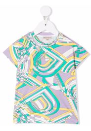 Emilio Pucci Junior geometric-print short-sleeved T-shirt - Verde