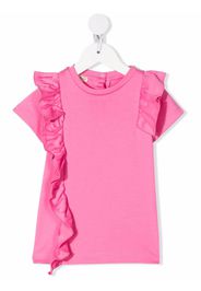 Emilio Pucci Junior ruffle-trimmed T-shirt - Rosa