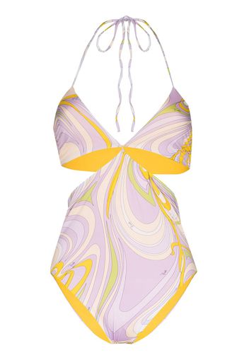 Emilio Pucci EMILIO P SSUIT HLTR NCK CUTOUT MID FRNT - Viola