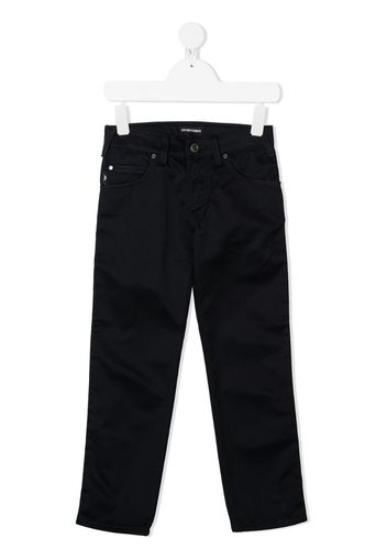 mid-rise straight jeans