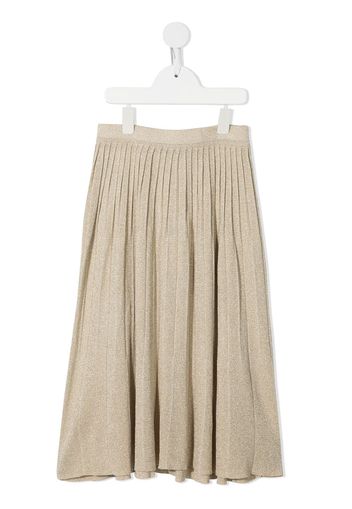 Emporio Armani Kids classic pleated skirt - Oro