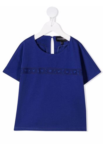 Emporio Armani Kids logo-print short-sleeved T-shirt - Blu