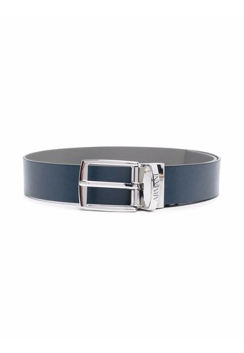 Emporio Armani Kids buckle-fastening leather belt - Blu