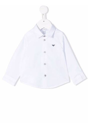 Emporio Armani Kids logo stretch-cotton shirt - Bianco