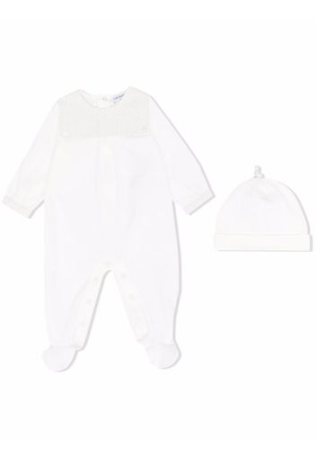 Emporio Armani Kids pajama and beanie set - Bianco