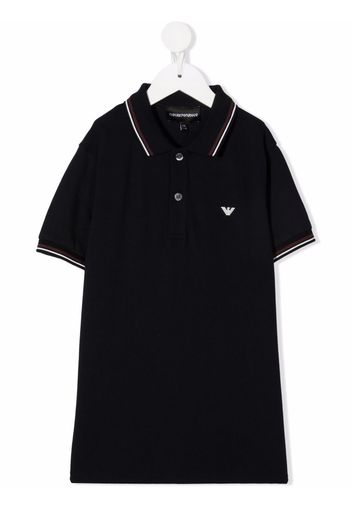 Emporio Armani Kids Polo con ricamo - Blu