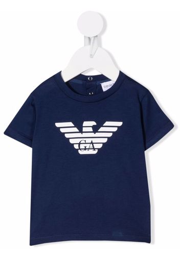 Emporio Armani Kids logo-print T-shirt - Blu