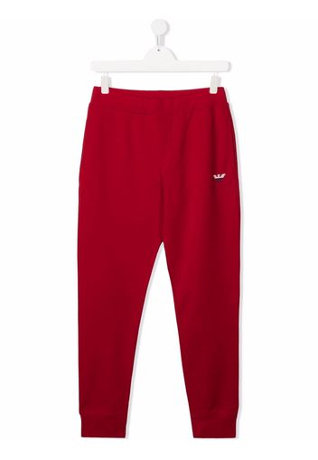 Emporio Armani Kids Pantaloni sportivi con stampa - Rosso