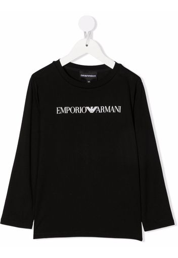 Emporio Armani Kids logo print T-shirt - Nero
