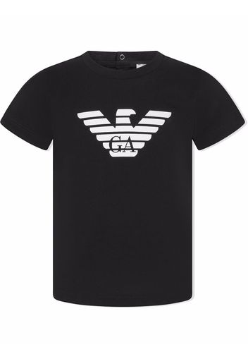 Emporio Armani Kids logo-print cotton T-shirt - Nero