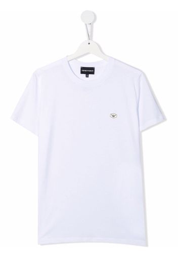 Emporio Armani Kids logo-patch T-shirt - Bianco