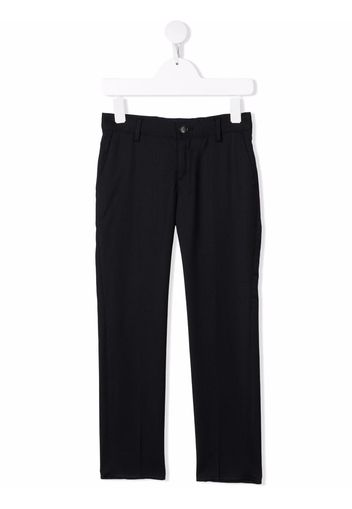 Emporio Armani Kids slim-cut tailored trousers - Blu