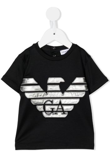 Emporio Armani Kids logo-print T-shirt - Blu