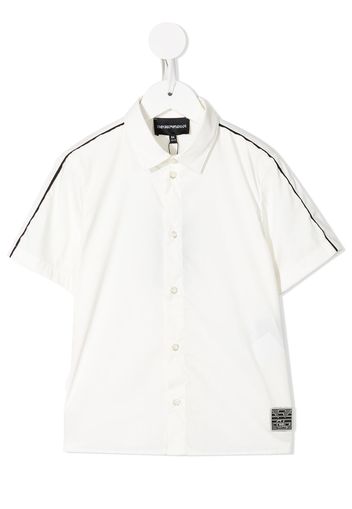 Emporio Armani Kids pipe-trim detail shirt - Bianco