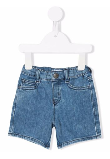Emporio Armani Kids straight-leg denim shorts - Blu
