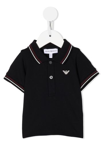 Emporio Armani Kids short-sleeve cotton polo shirt - Nero