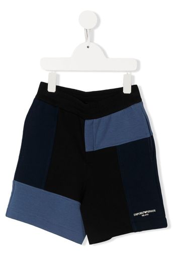 Emporio Armani Kids two-tone casual shorts - Blu