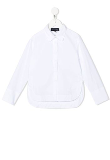 Emporio Armani Kids long-sleeve poplin shirt - Bianco