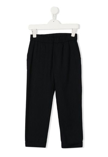 Emporio Armani Kids Pantaloni gessati - Blu