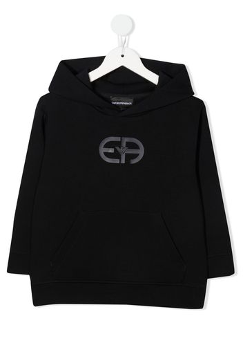 Emporio Armani Kids logo-print hoodie - Blu