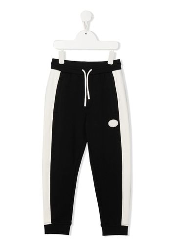 Emporio Armani Kids two-tone panel detail track pants - Blu