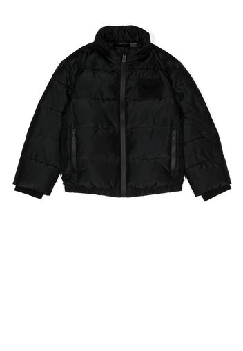 Emporio Armani Kids zipped padded coat - Nero