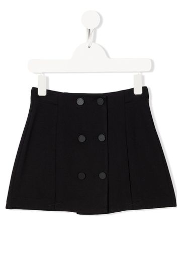 Emporio Armani Kids pleated buttoned skirt - Blu