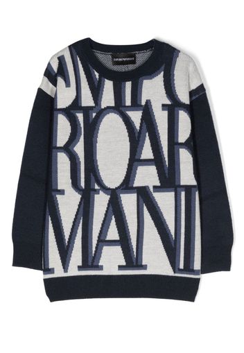 Emporio Armani Kids Maglione con stampa - Blu