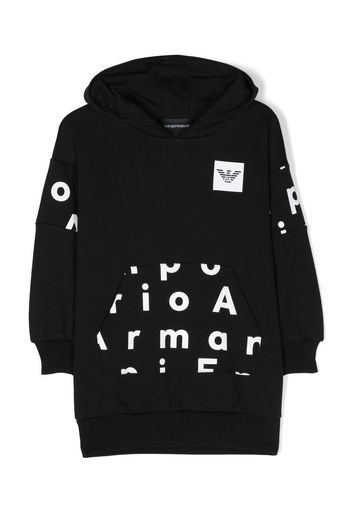 Emporio Armani Kids logo-print hoodie - Nero