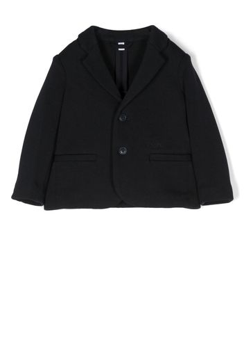 Emporio Armani Kids single-breasted cotton blazer - Blu