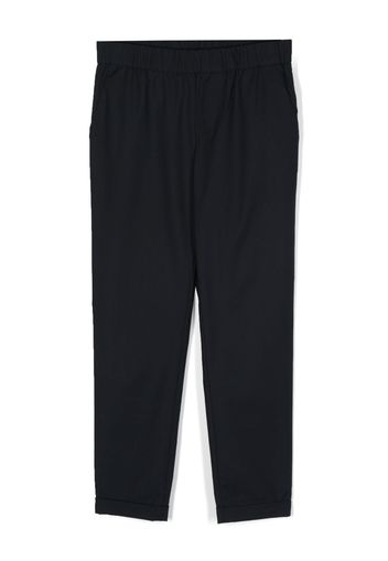 Emporio Armani Kids elasticated-waist straight-leg trousers - Blu