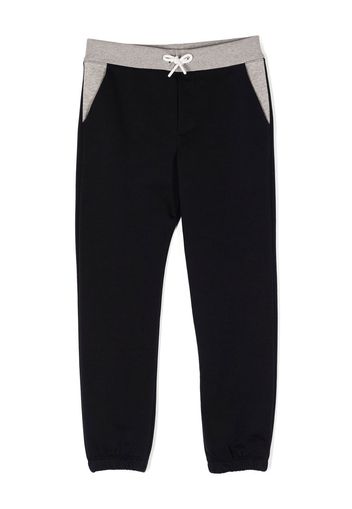 Emporio Armani Kids logo-stamp drawstring-waist sweatpants - Nero