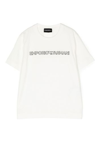 Emporio Armani Kids logo-print short-sleeved T-shirt - Bianco