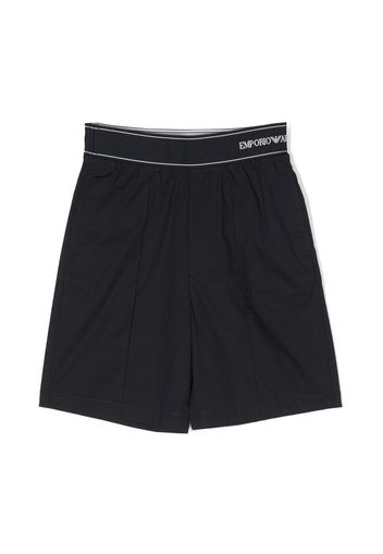 Emporio Armani Kids logo-waist Bermuda shorts - Blu