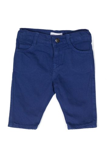 Emporio Armani Kids straight-leg chino trousers - Blu
